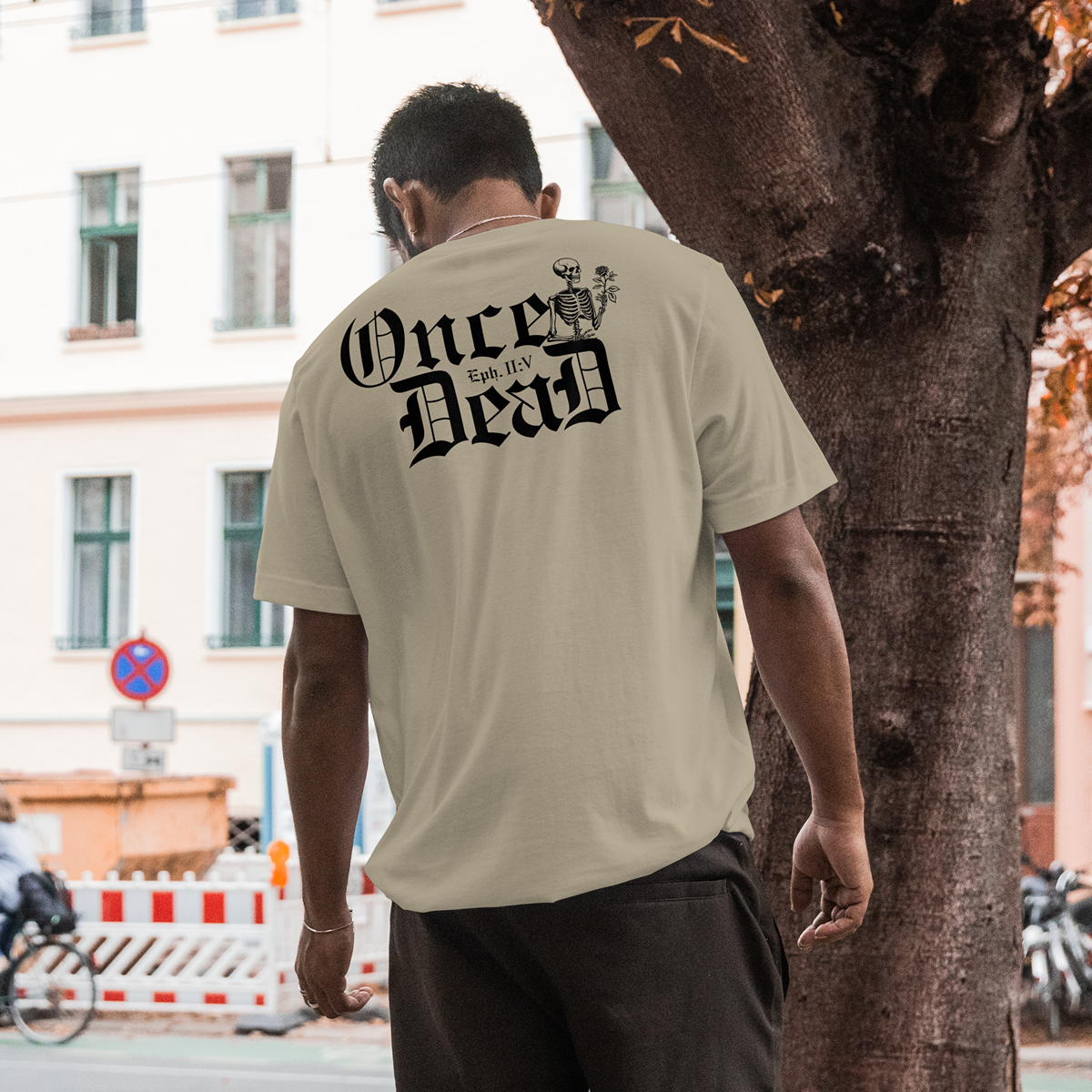 ONCE DEAD T-SHIRT - STONE